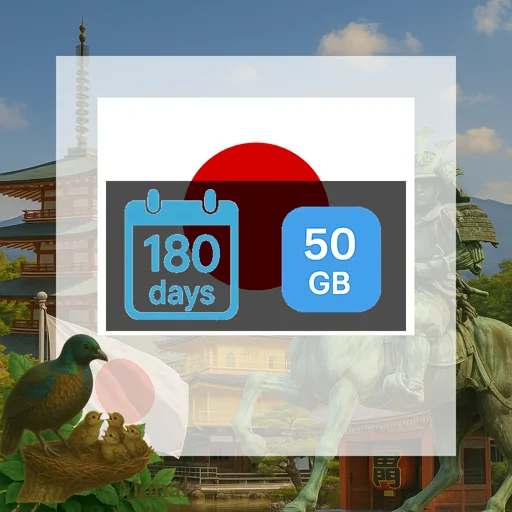 Japan 50GB 180Days