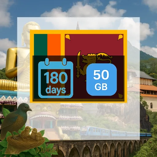 Sri Lanka 50GB 180Days
