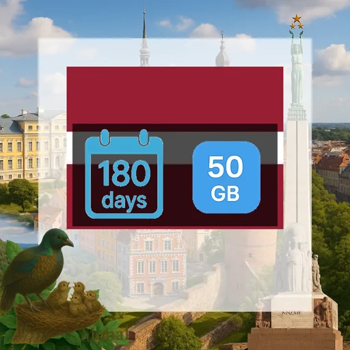 Latvia 50GB 180Days