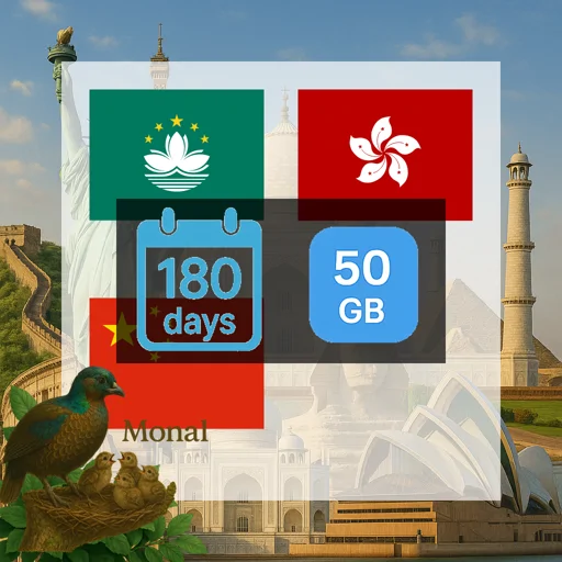 China (mainland HK Macao) 50GB 180Days