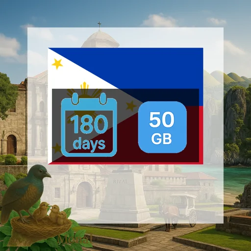 Philippines 50GB 180Days