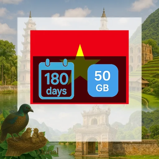 Vietnam 50GB 180Days
