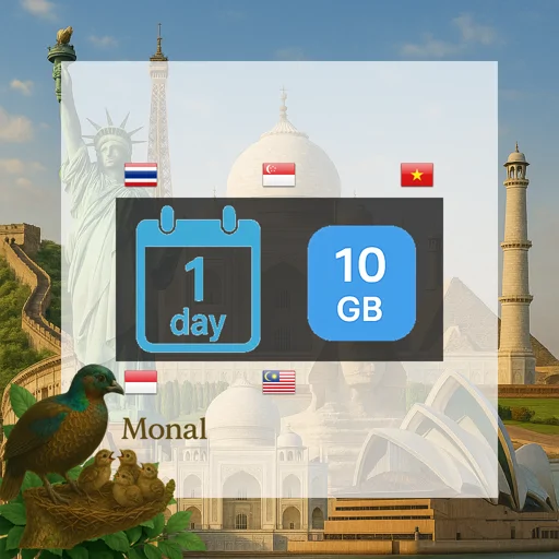 Singapore & Malaysia & Vietnam & Thailand & Indonesia 10GB/Day Unlimited