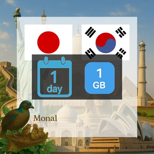 Japan & South Korea 1GB/Day