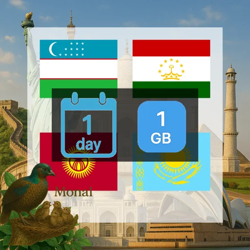 Central Asia (4 areas) 1GB/Day