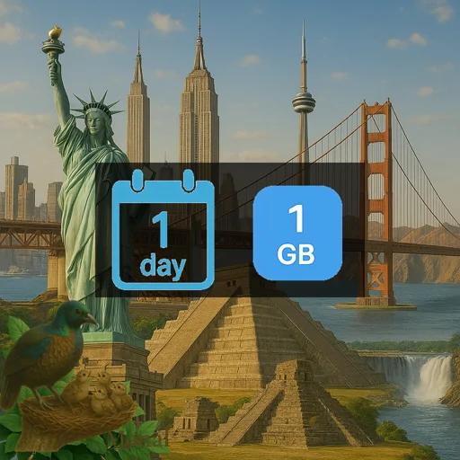 North America (3 areas) 1GB/Day FUP1Mbps Unlimited