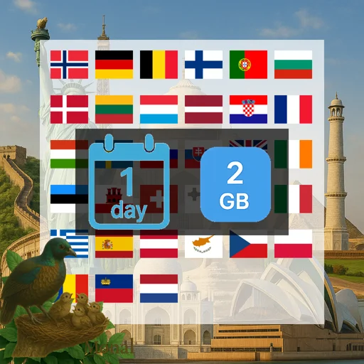 Europe (33 areas) 2GB/Day