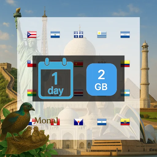 South America 2GB/Day