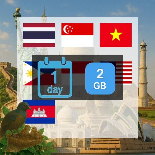 Asia (7 areas) 2GB/Day