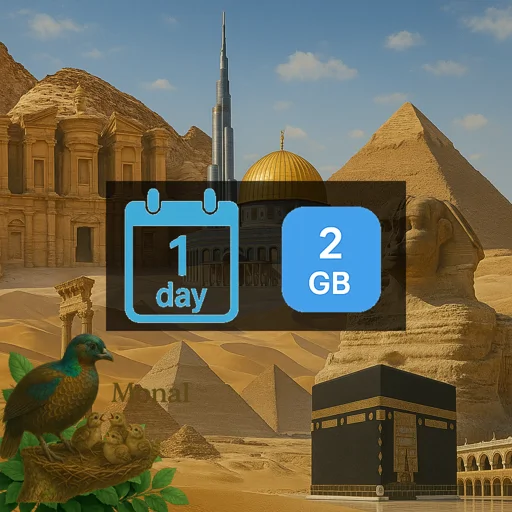 Middle East (5 areas) 2GB/Day FUP1Mbps Unlimited