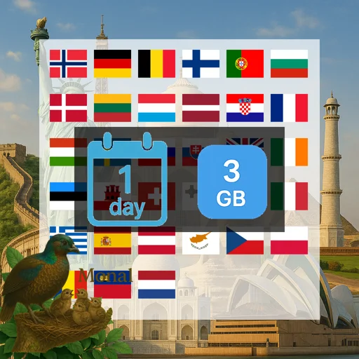 Europe (33 areas) 3GB/Day