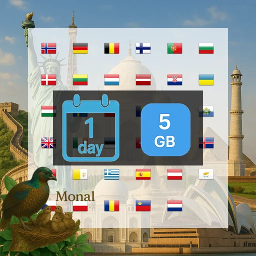 Europe (35 areas) 5GB/Day