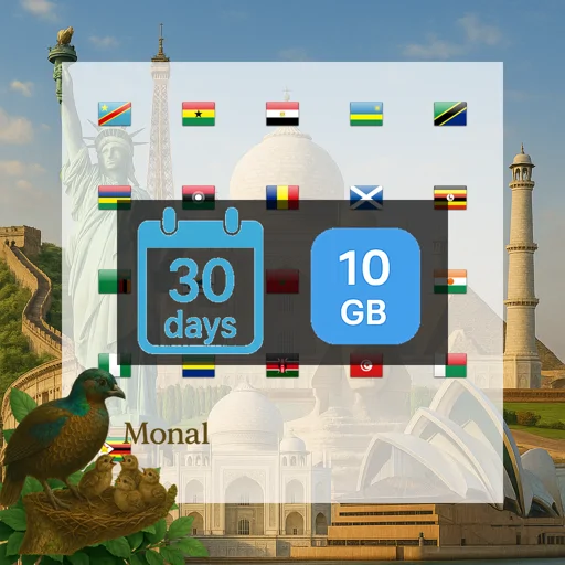 Africa (21 areas) 10GB 30Days