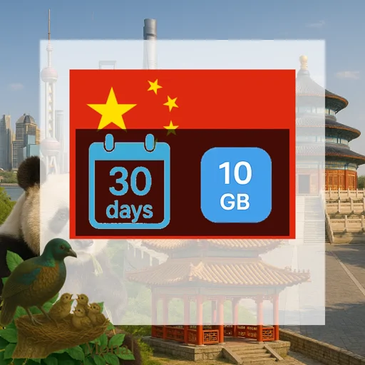 China mainland 10GB 30Days (nonhkip)