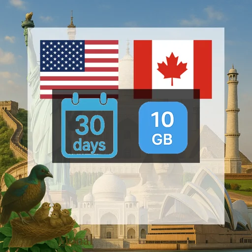 USA & Canada 10GB 30Days