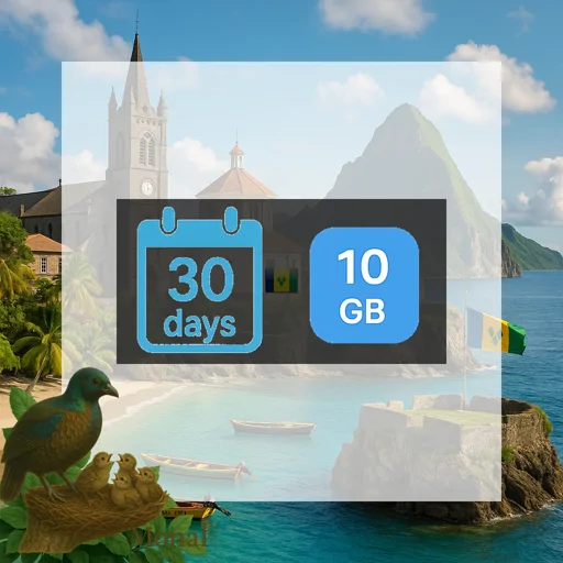 Saint Vincent and the Grenadines 10GB 30Days