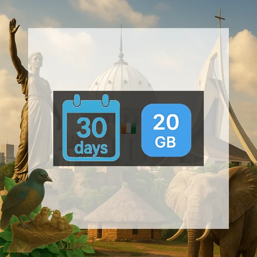 Cote d'Ivoire 20GB 30Days