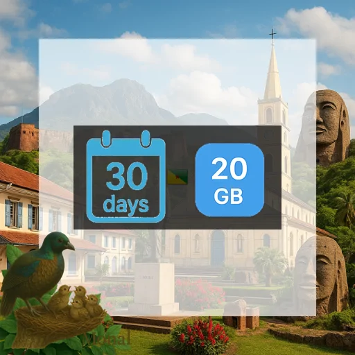 French Guiana 20GB 30Days