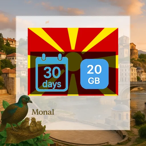 North Macedonia of 20GB 30Days