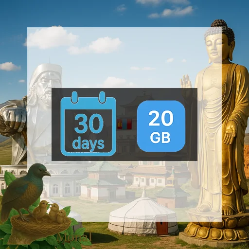 Mongolia 20GB 30Days