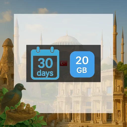 Turkey 20GB 30Days Premium