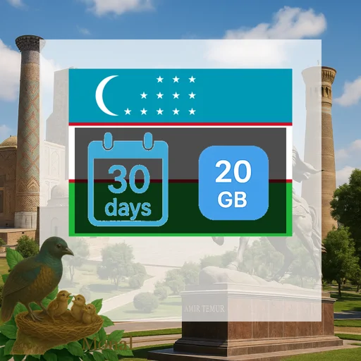 Uzbekistan 20GB 30Days