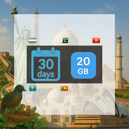 Central Asia 20GB 30Days
