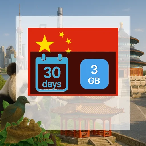 China mainland 3GB 30Days (nonhkip)