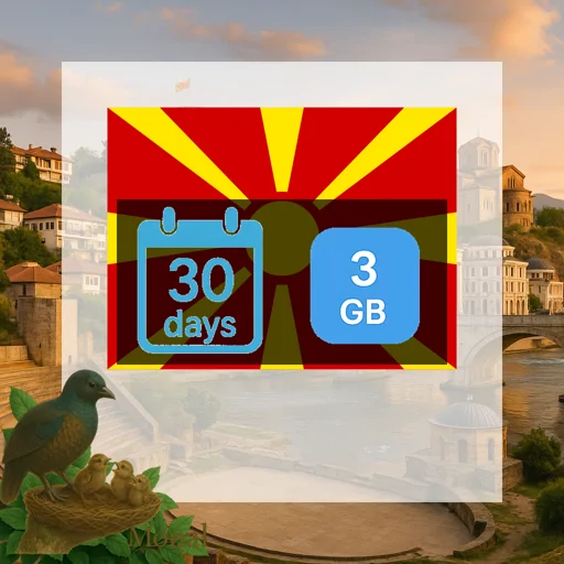 North Macedonia 3GB 30Days