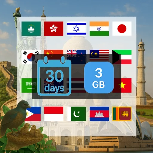Asia-20 3GB 30Days