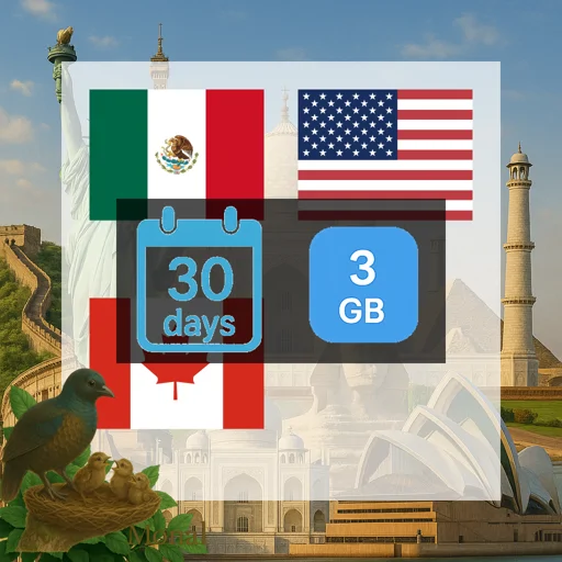 North America 3GB 30Days