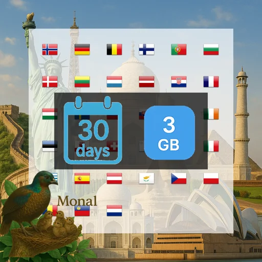 Europe (33 areas) 3GB 30Days