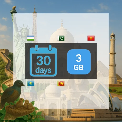 Central Asia 3GB 30Days