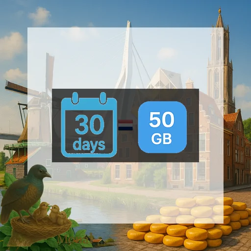 Netherlands 50GB 30Days