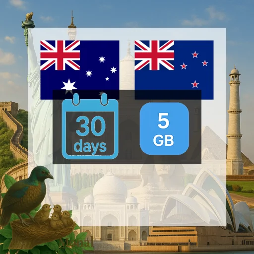 Australia & New Zealand 5GB 30Days