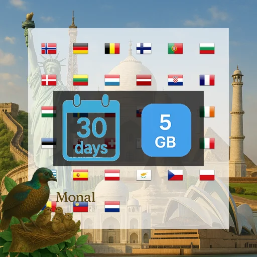 Europe (33 areas) 5GB 30Days