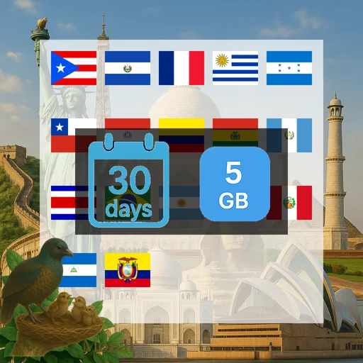 South America 5GB 30Days