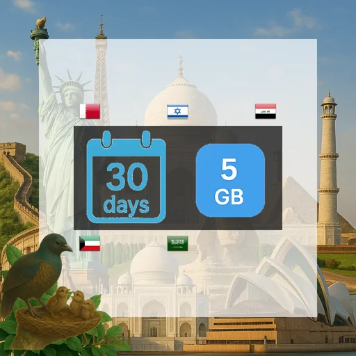 Middle East (5 areas) 5GB 30Days