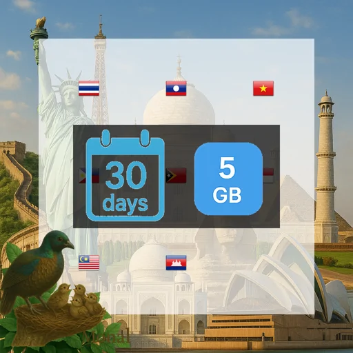 South East Asia (8 areas) 5GB 30Days