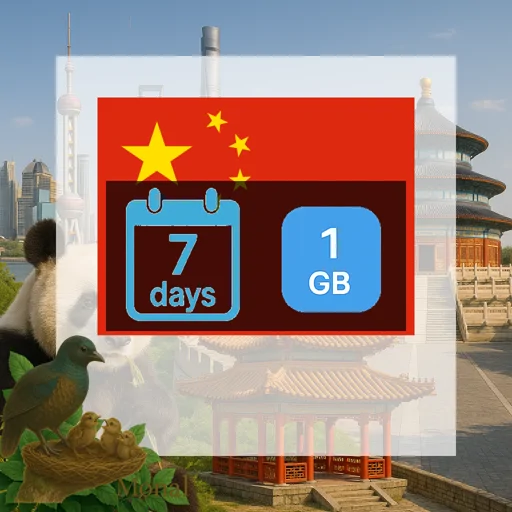 China mainland 1GB 7Days (nonhkip)