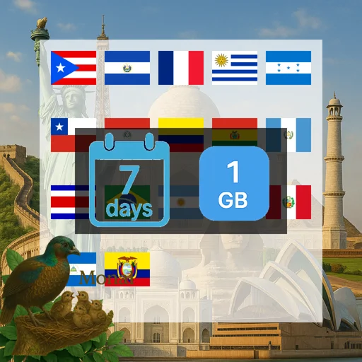 South America 1GB 7Days