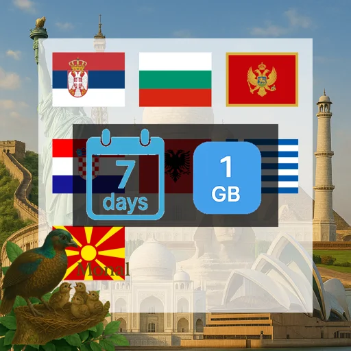 Balkans (5+ areas) 1GB 7Days