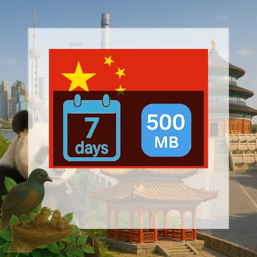 China mainland 500MB 7Days