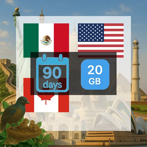 North America 20GB 90Days