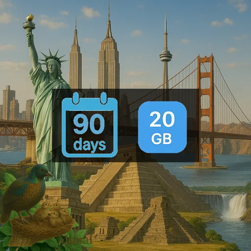 North America 20GB 90Days