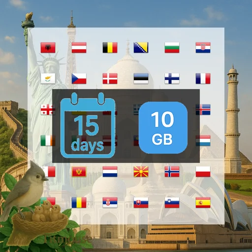 Europe - 10 GB - 15 days