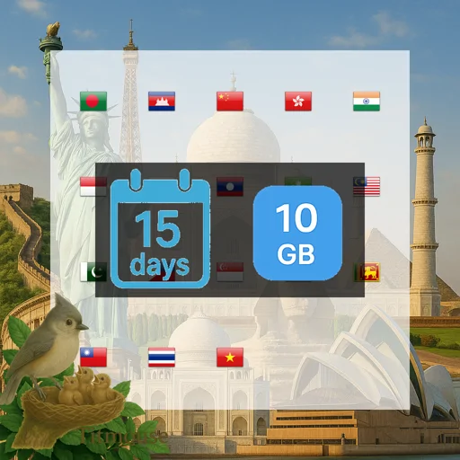 Asia - 10 GB - 15 days