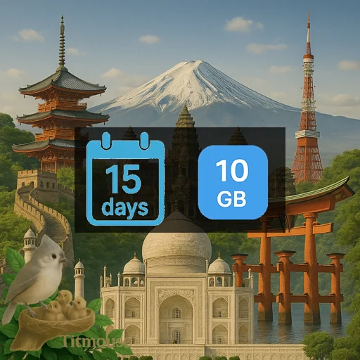 Asia - 10 GB - 15 days