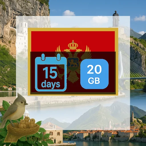 Montenegro - 20 GB - 15 Days