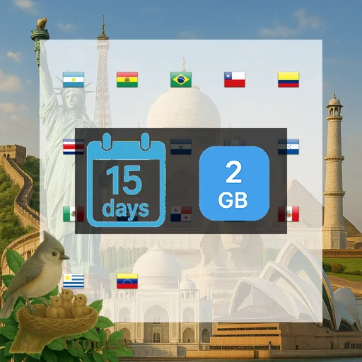 Latin America - 2 GB - 15 days